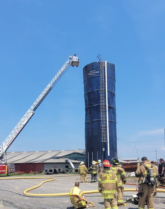 Heat took a toll on firefighters at silo fire | News, Sports, Jobs ...
